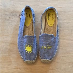 NEW embroidered soludos sun & shine denim blue
